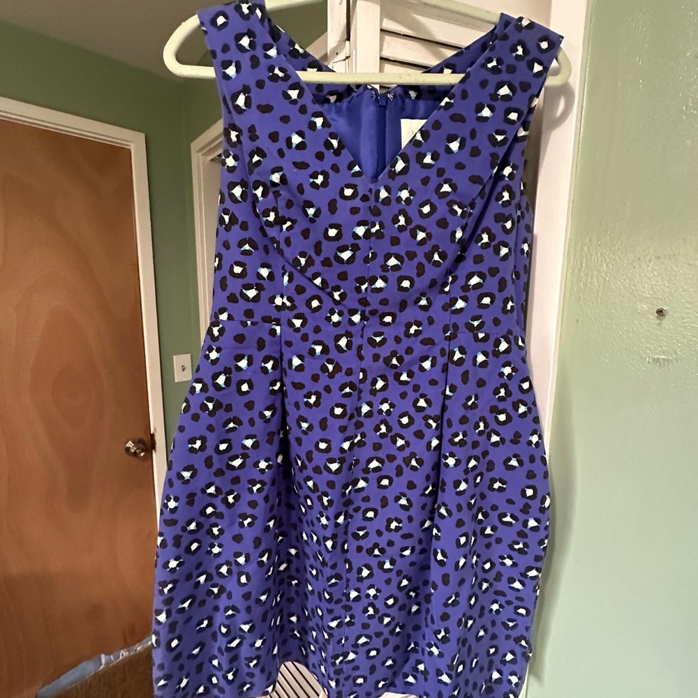 Blue Kate spade Leopard Print Dress